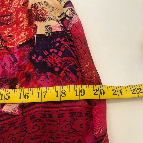 Chicos Whimsical Hawaiian print Silk Floaty A Line Skirt Size 8 - Picture 6 of 13